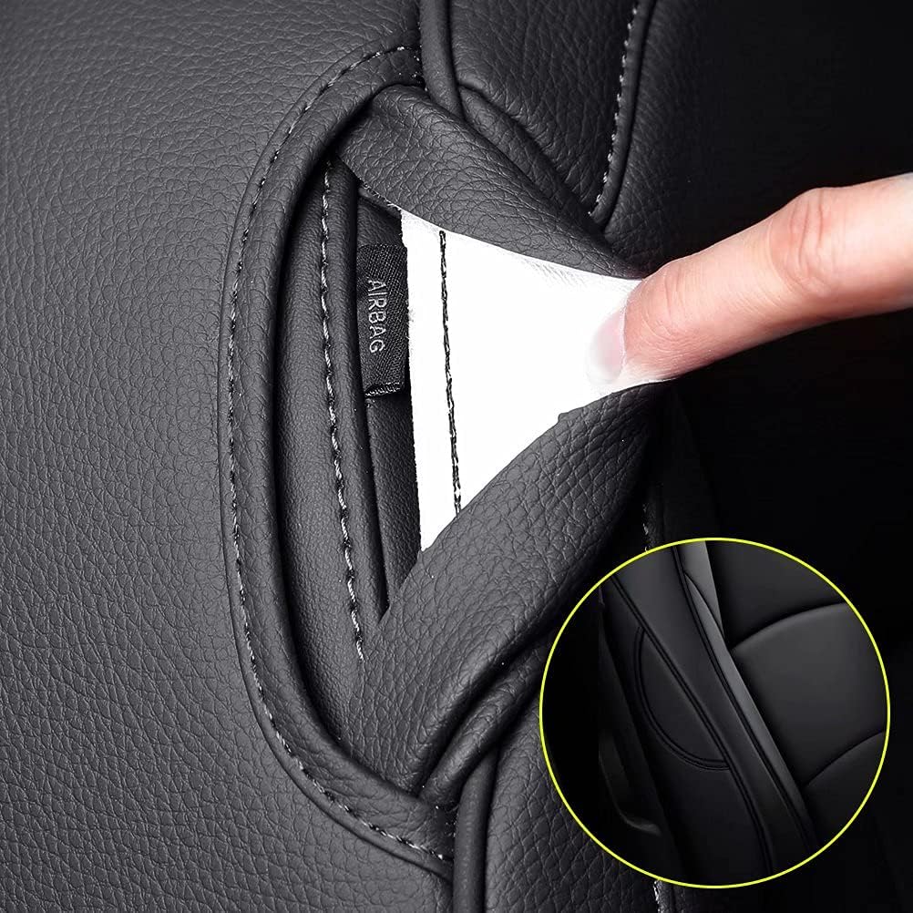 Custom Leather Full Set Car Seat Covers with Airbag Compatible S439389