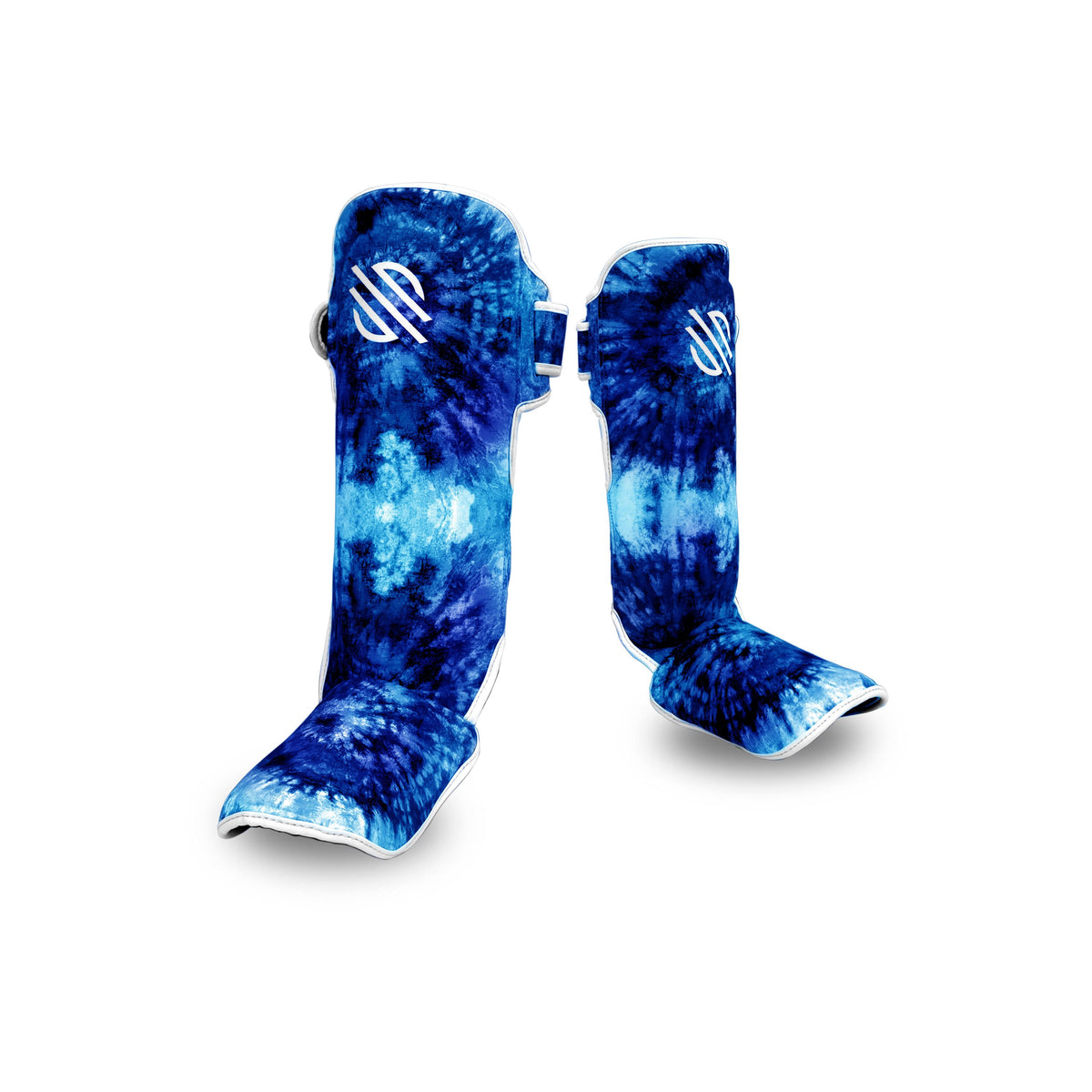 Purple Swirl Hook & Loop Shin Guards Z389