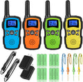 Rechargeable 4 Pack 2 Way Radio Walkie Talkies with 2 USB Chargers 12000mAh Battery Z5466