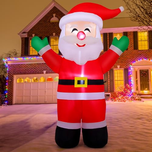 5.2 FT Christmas Inflatables Santa Claus with Built-in LEDs C969