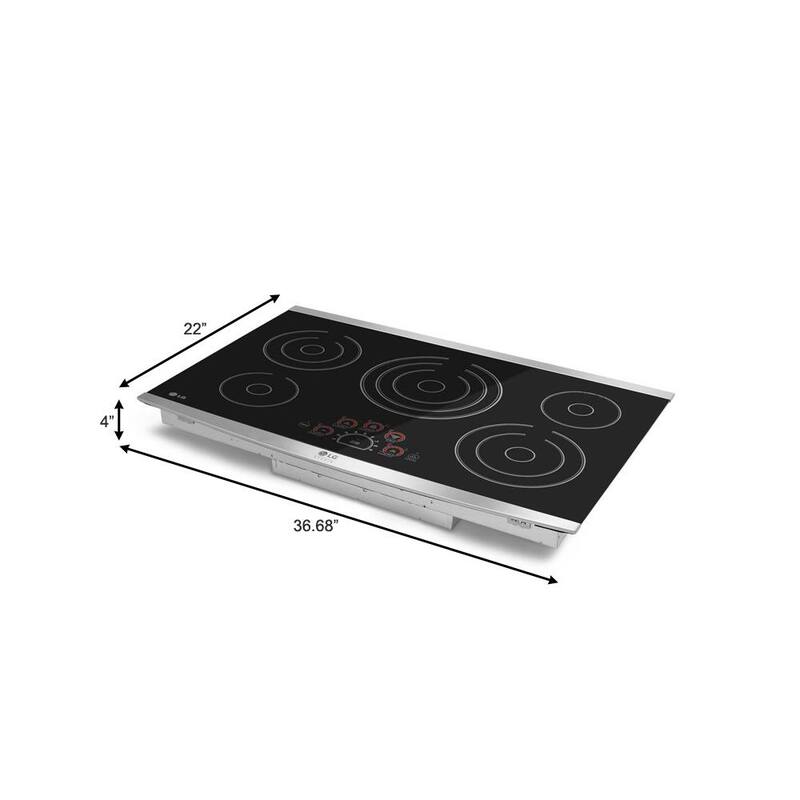 36 in. Electric Cooktop in Black with 5 Elements P6524