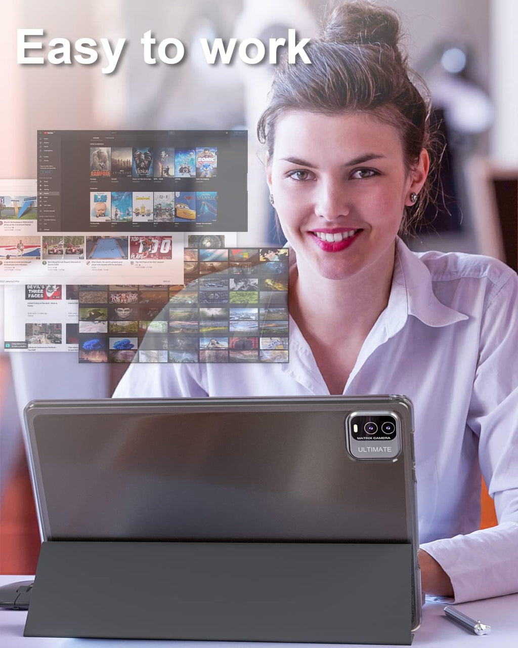 10.1 Inch Android 12 Tablet with Keyboard, 2GB RAM, 32GB ROM, 512GB Expandable V921681