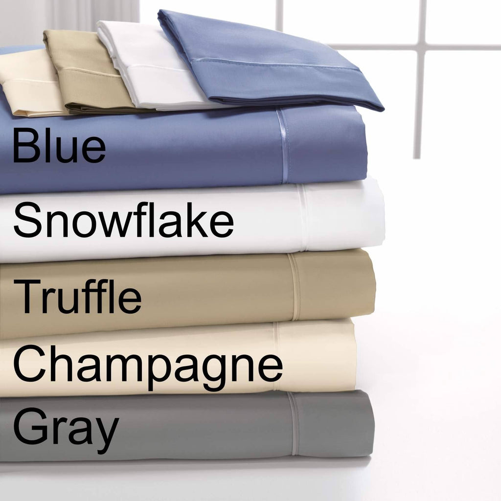 100% Egyptian Cotton Sheets Set (Grey, Twin XL) S53689