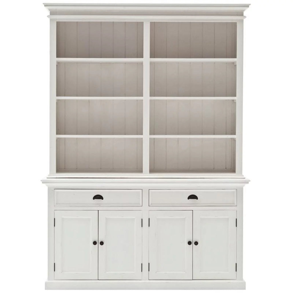 Storage Cabinet with Hutch in Pure White O903