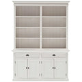 Storage Cabinet with Hutch in Pure White O903