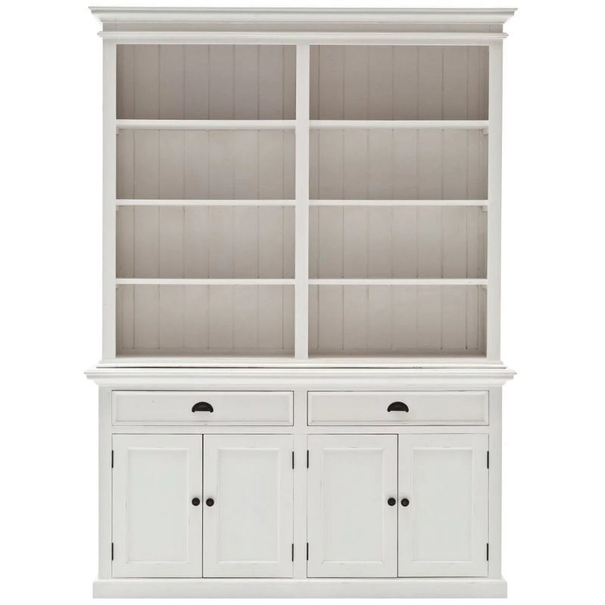 Storage Cabinet with Hutch in Pure White O903