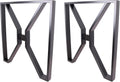 Black X-Shaped Steel Table Legs, Set of 2 U185527