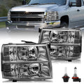 Pair Halogen Headlight Assembly for 2007-2013 Chevy Silverado 1500 2500 3500 HD O765081