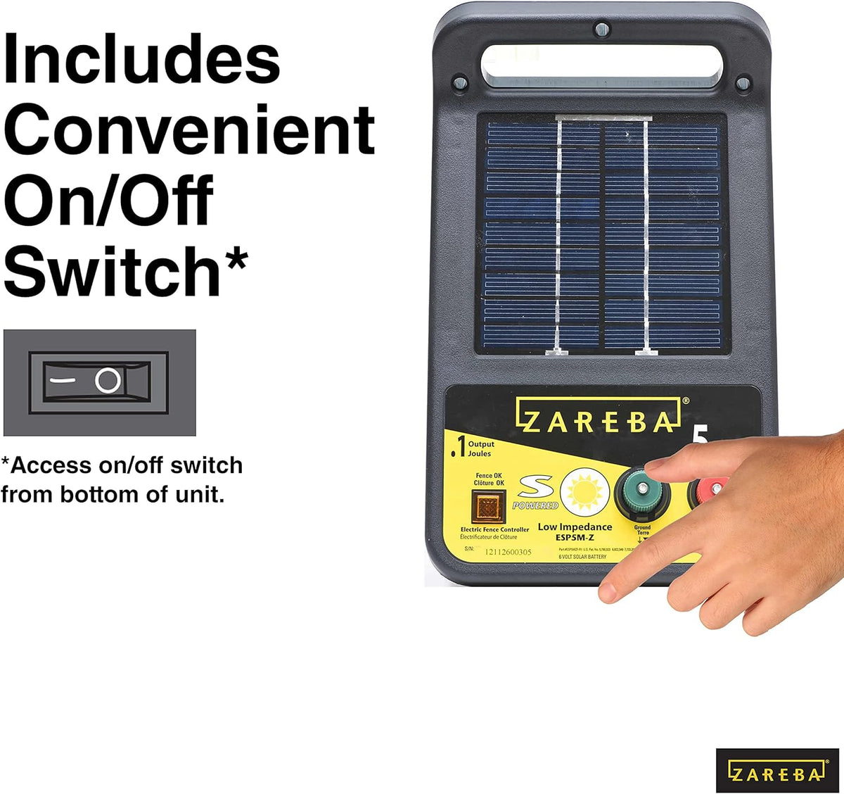 Solar Powered Electric Fence Charger 5 Mile N162057