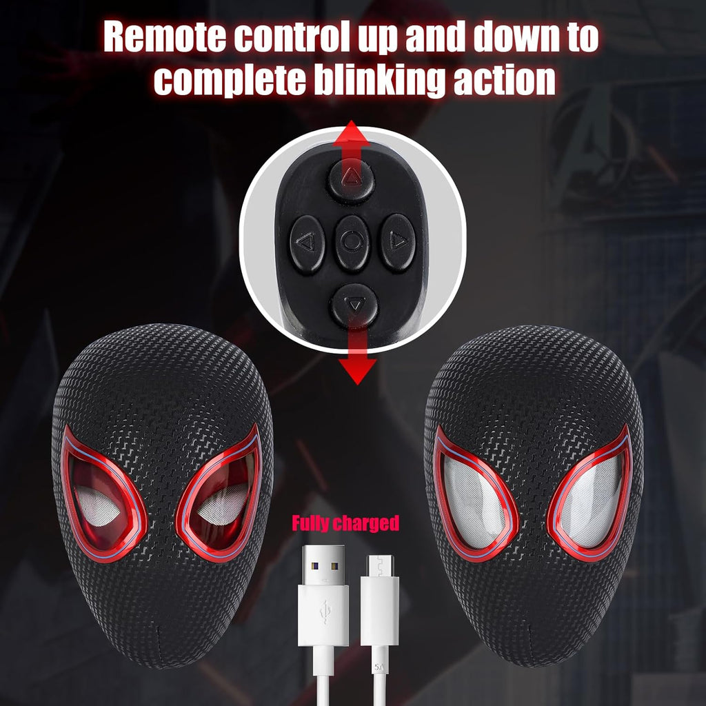 Spider Hero Mask Toy with Moving Eyes Remote Control Y253042