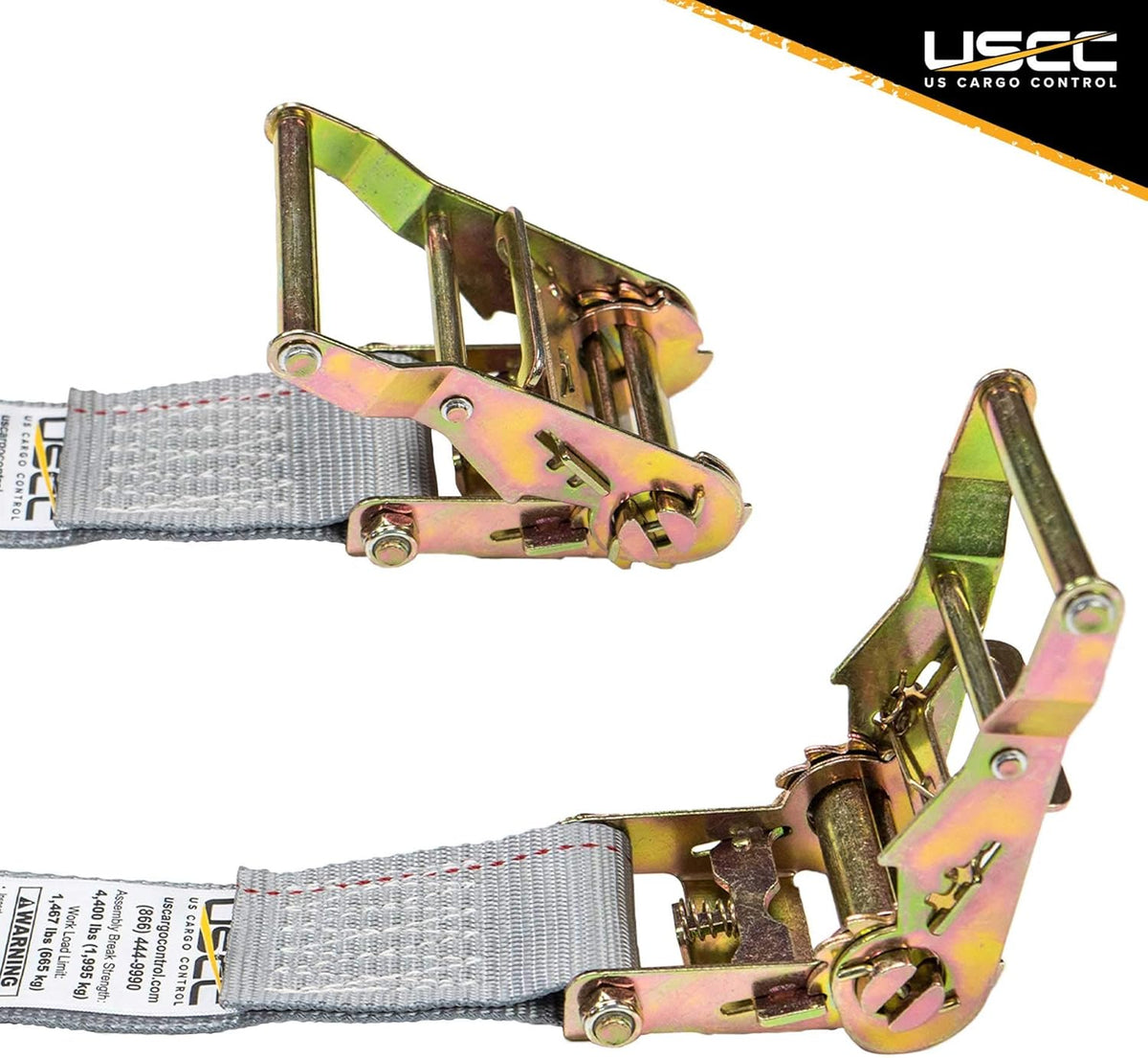 2 Inch x 10 Foot Gray Ratchet Straps 4 Pack I5229