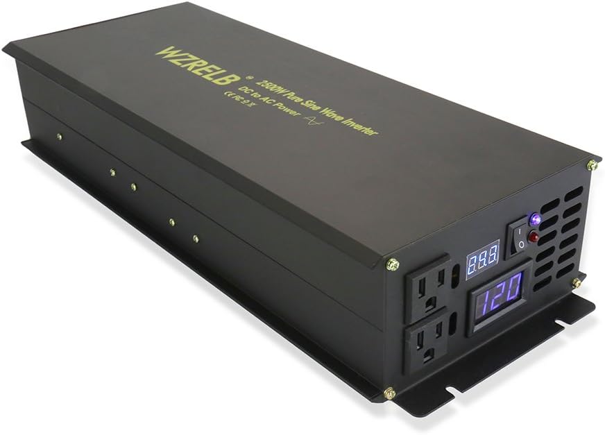 2500W Pure Sine Wave Power Inverter 24V DC to 120V AC N939037