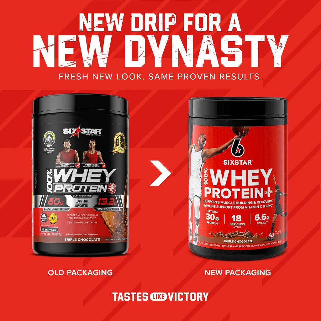 100% Whey Protein Plus Triple Chocolate 1.8 lbs and Grass Fed Whey Protein Powder Deluxe Vanilla 1.8 lbs W23628