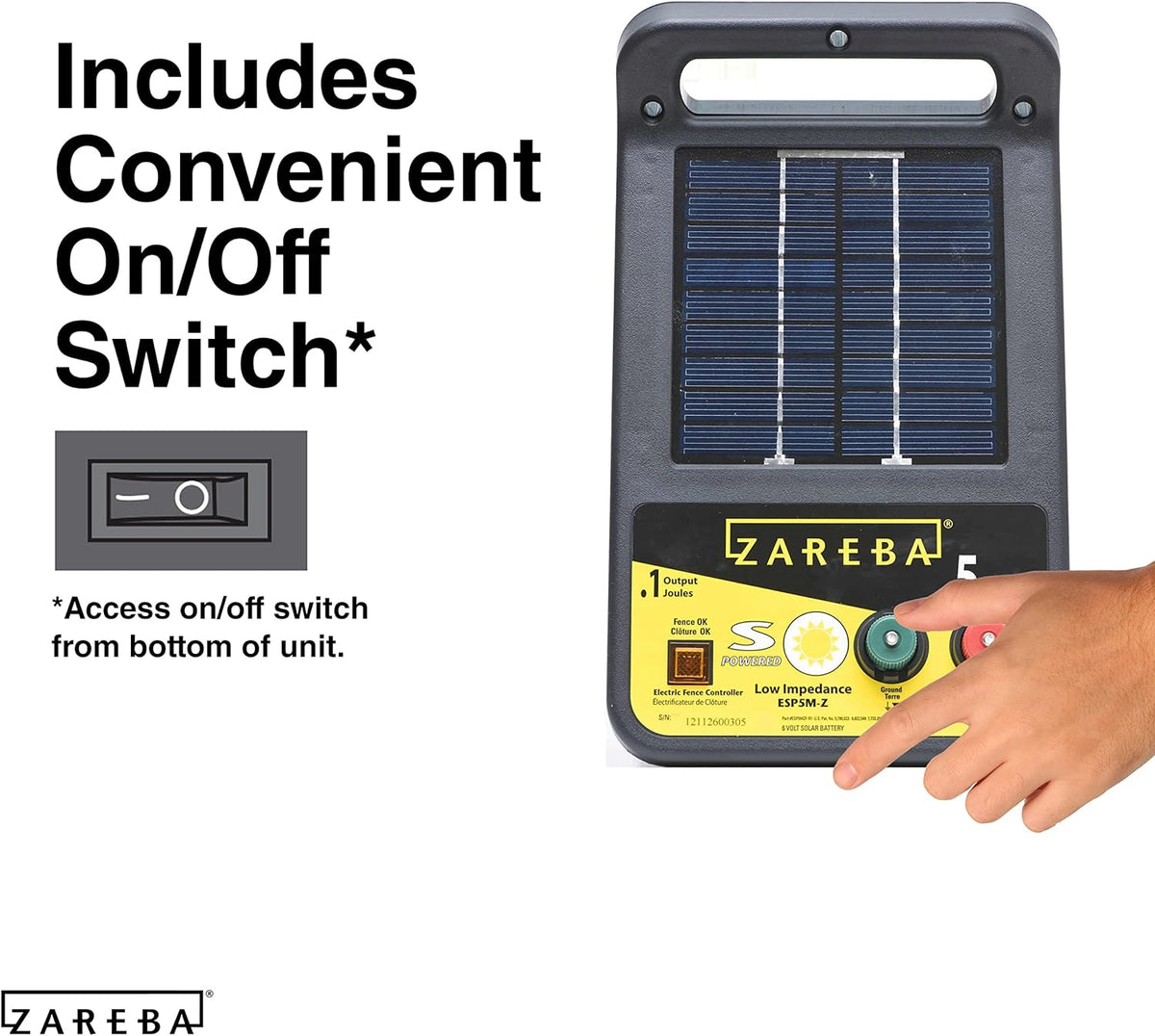 Solar Powered Electric Fence Charger 5 Mile N162057
