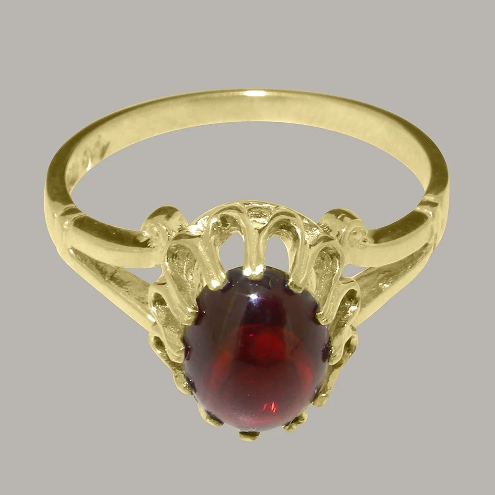 18k Yellow Gold Garnet Engagement Ring C870