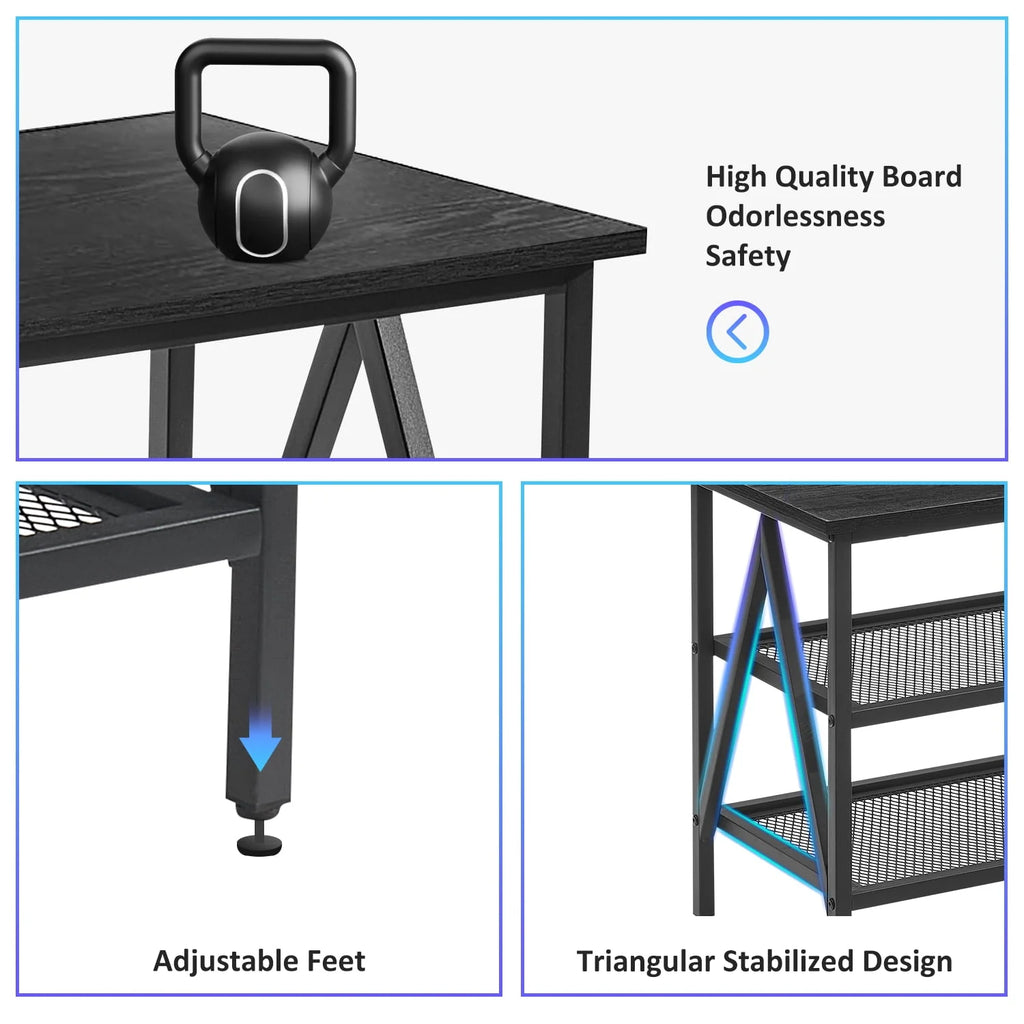 55 inch TV Stand with LED Lights U4369