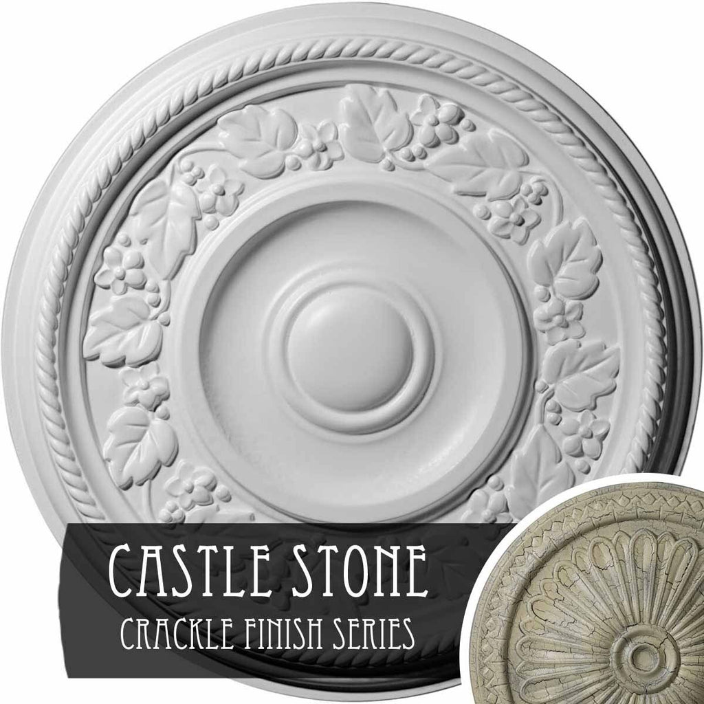 16 1/8x22OD x 3/4x22P Hand-Painted Ceiling Medallion Z82871