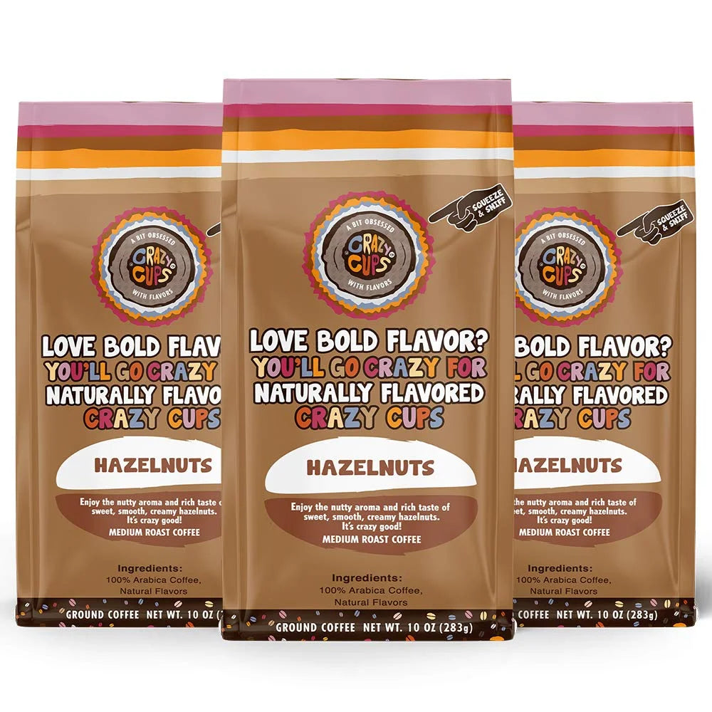 Hazelnut Ground Coffee, Medium Roast, 10 Ounce bag P814