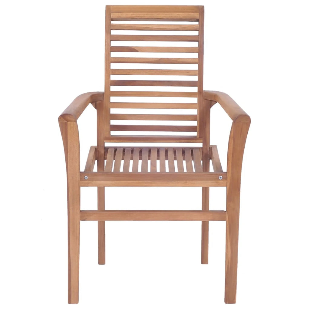 Set of 2 Wooden Garden Chairs with Gray Cushion A3576
