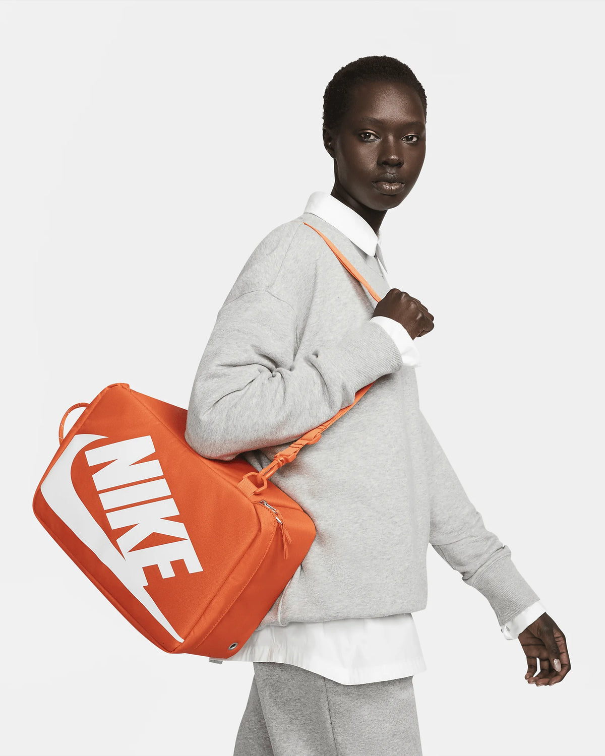 Orange White Shoe Box Bag 12L K686
