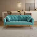 Cyan Velvet Double Sofa Bed X889
