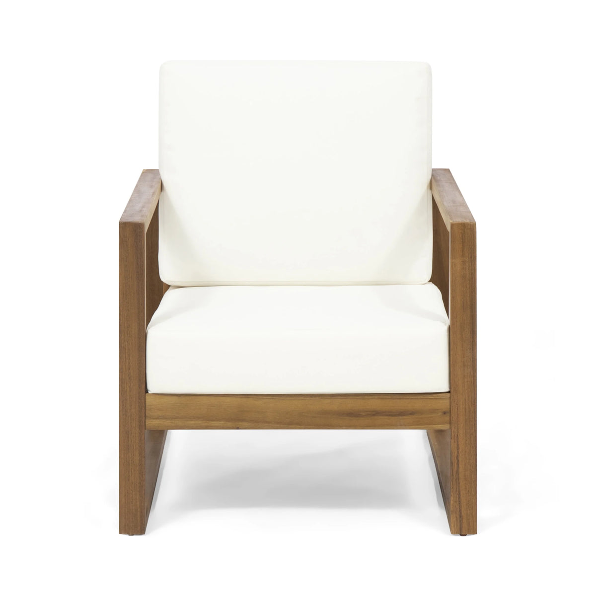 Acacia Wood Outdoor Club Chair with Cushion M8827