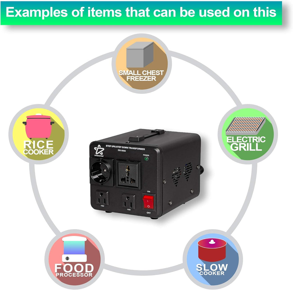 Voltage Converter and Transformer, 110-220 to 220-240 Volts, 3000 Watts O467