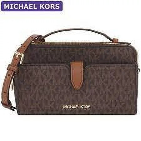 Brown Medium Double Zip Phone Crossbody Z209955