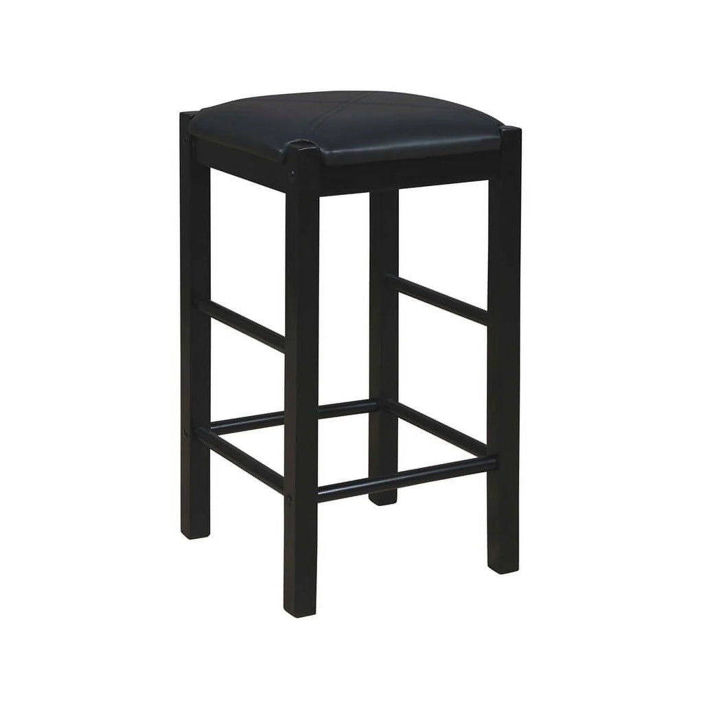 Set of Two 25" Backless Faux Leather Counter Stools N3881