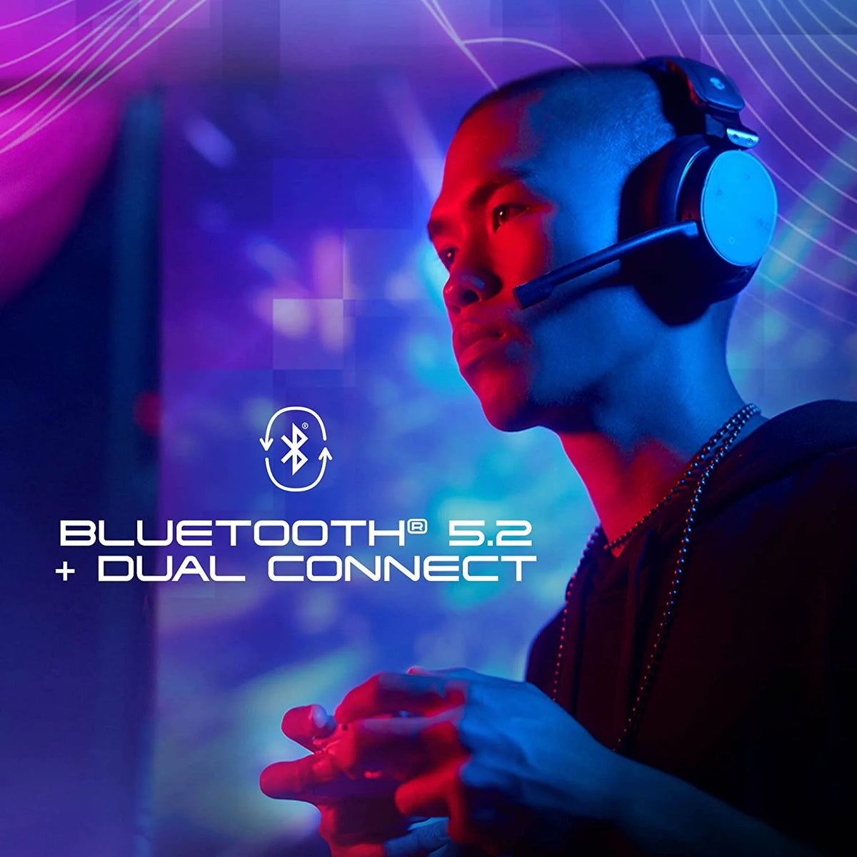 Black Wired/Wireless over-Ear Gaming Headset F585675