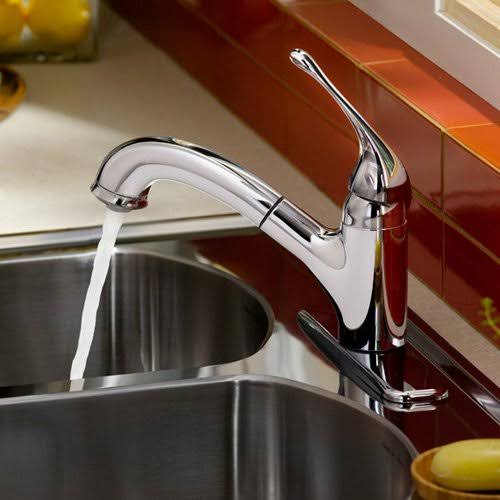 Polished Chrome Pull-Out Kitchen Faucet B2959