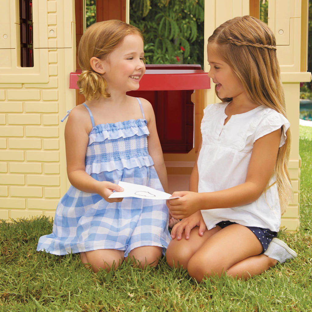 Tan Playhouse with Working Door, Windows, and Shutters R16247