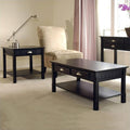 Black 2 Piece Coffee and End Table Set Y43002