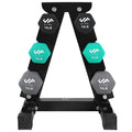 74 lb Dumbbell Set with Steel Stand A5674