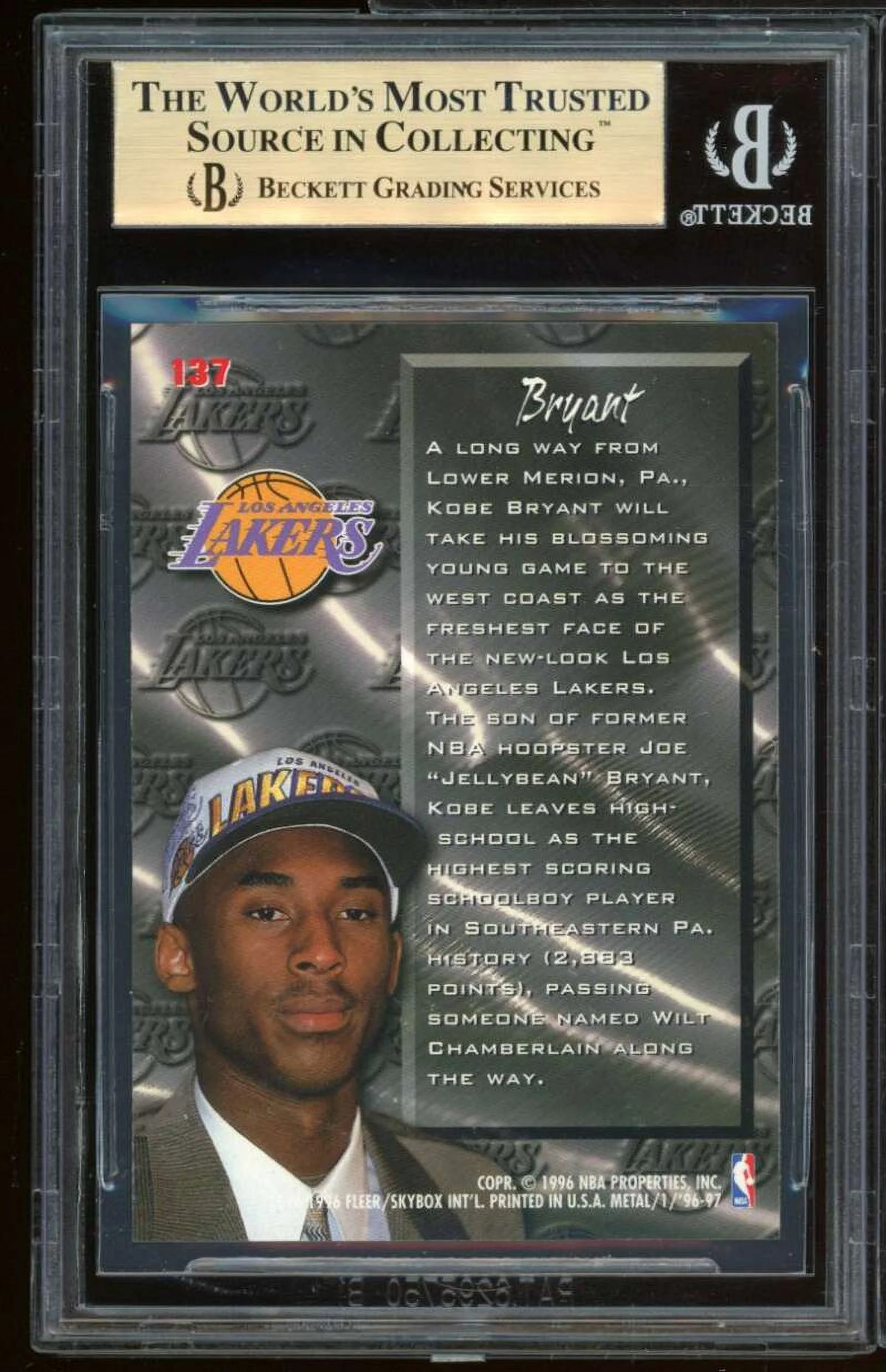 1996-97 Metal #137 BGS 9.5 Rookie Card W55063