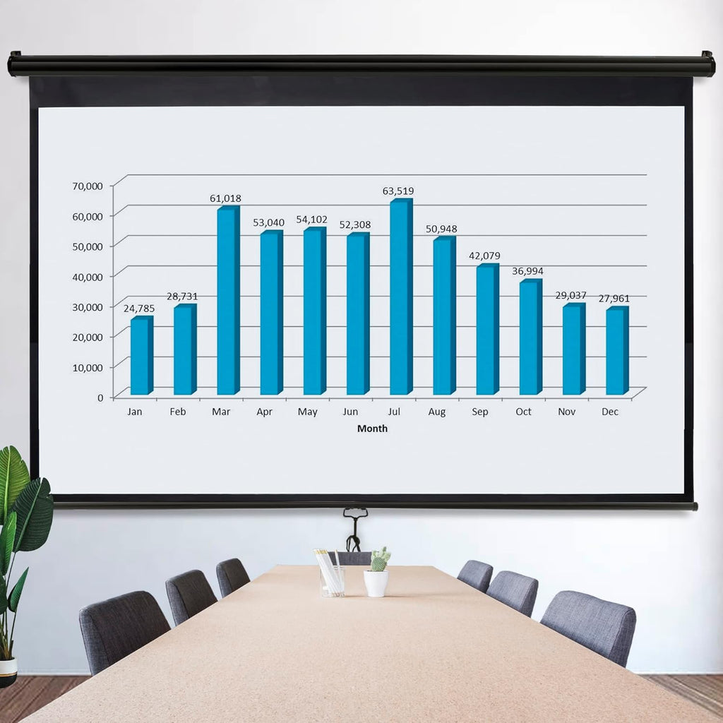 100 Inch 16:9 HD Pull Down Projector Screen N2917