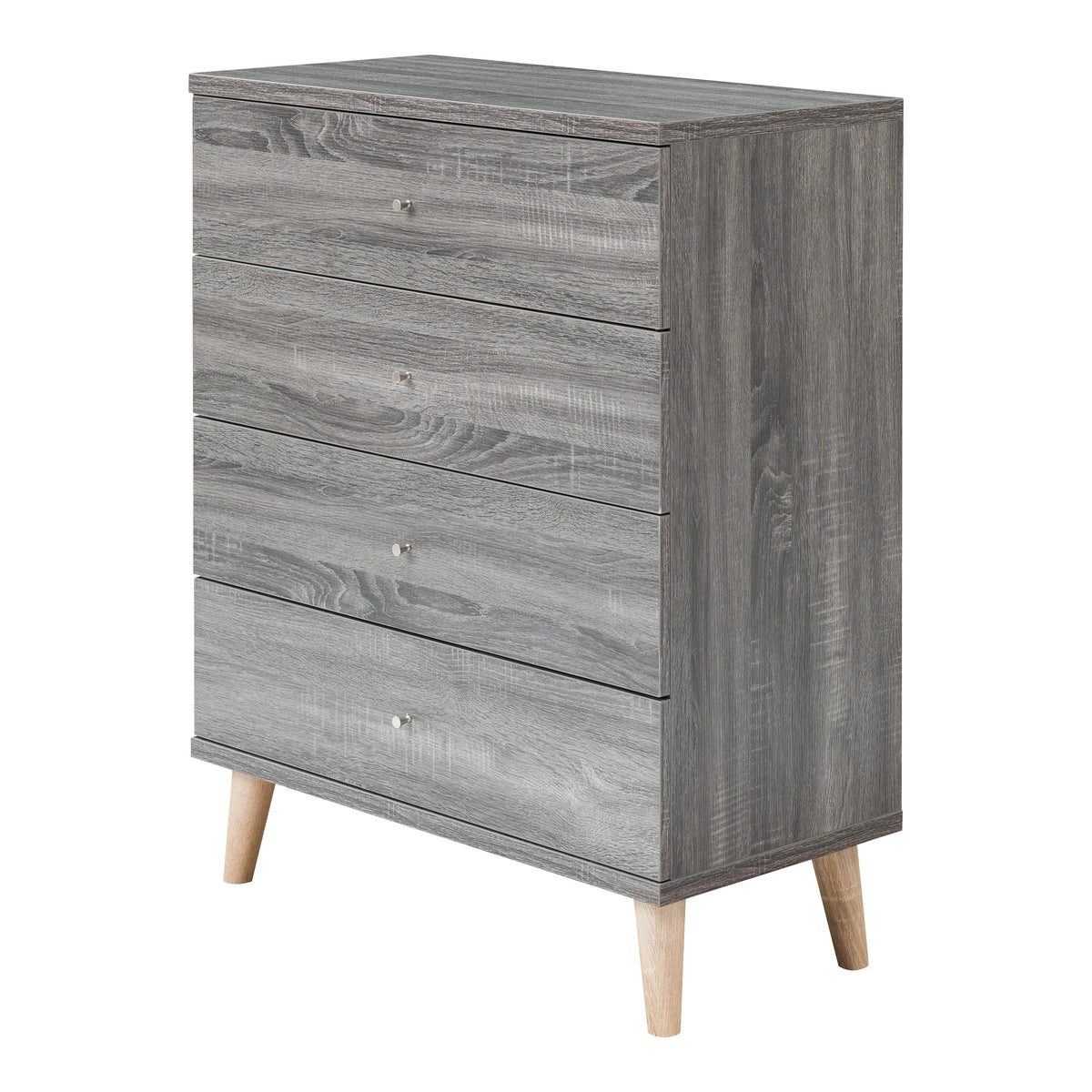 4 Drawer Distressed Gray Wood Chest T74155
