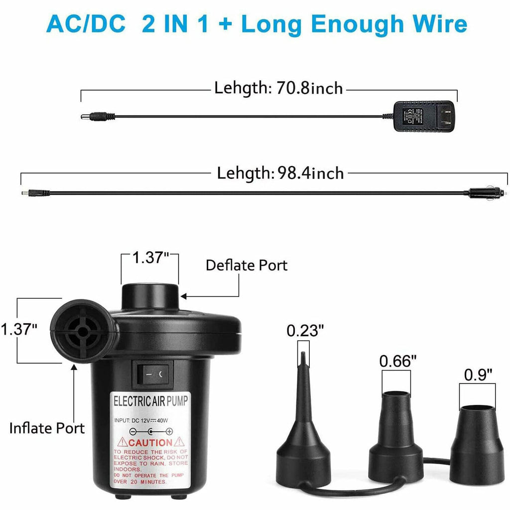 Electric Air Pump for Inflatable Camping Portable Q249
