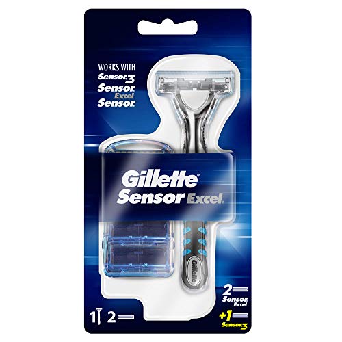 Sensor Excel Razor + 3 Razor Blade Refills, Twin Razor Blades G8240