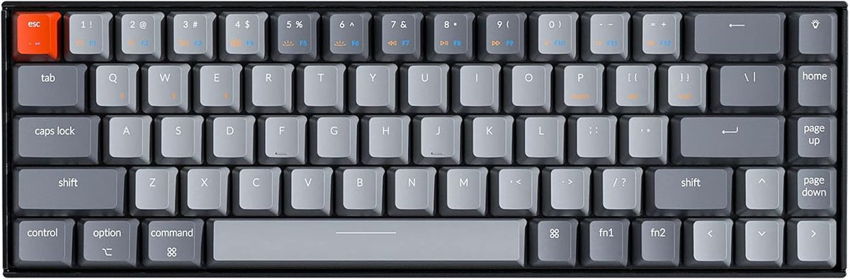 65% Compact Wireless Mechanical Keyboard with Hot-swappable White Backlight W107690