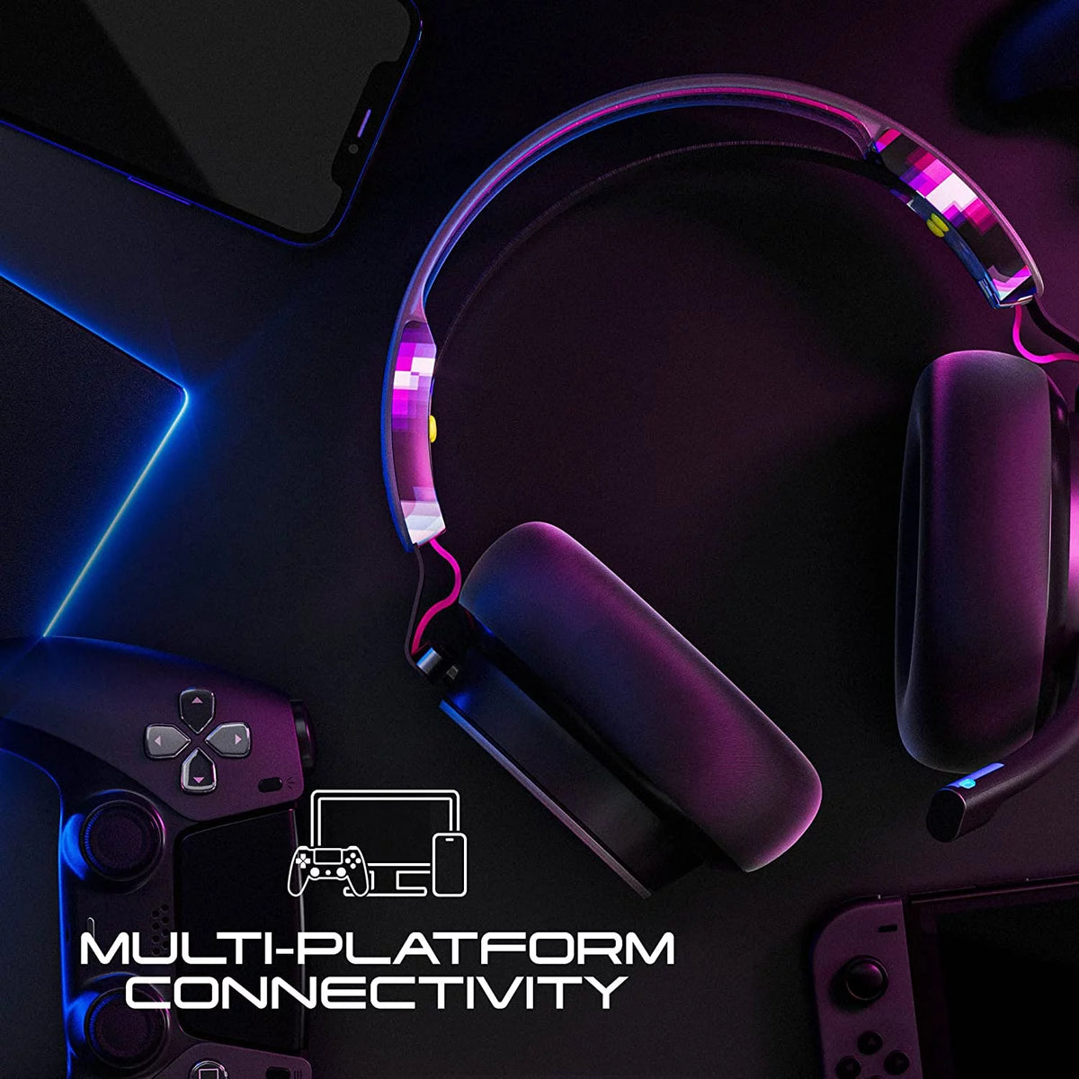 Black Wired/Wireless over-Ear Gaming Headset F585675