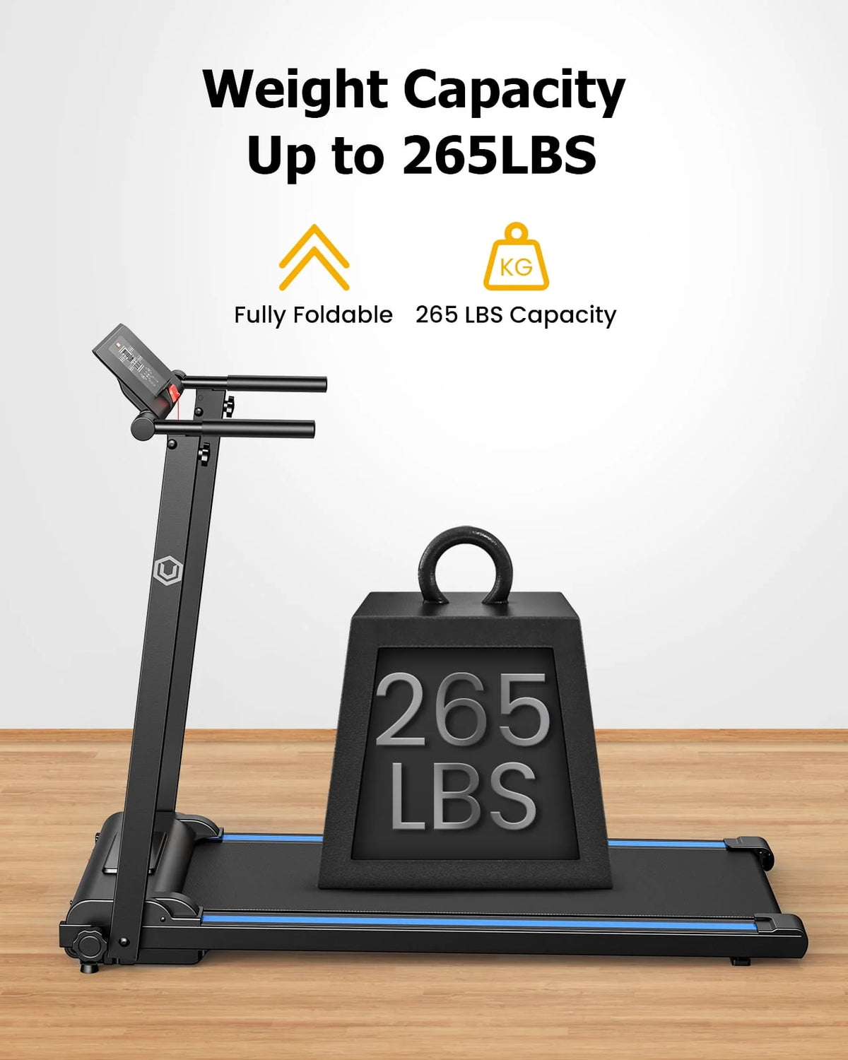 Folding Treadmill 2.25HP 265 lbs Capacity E72505