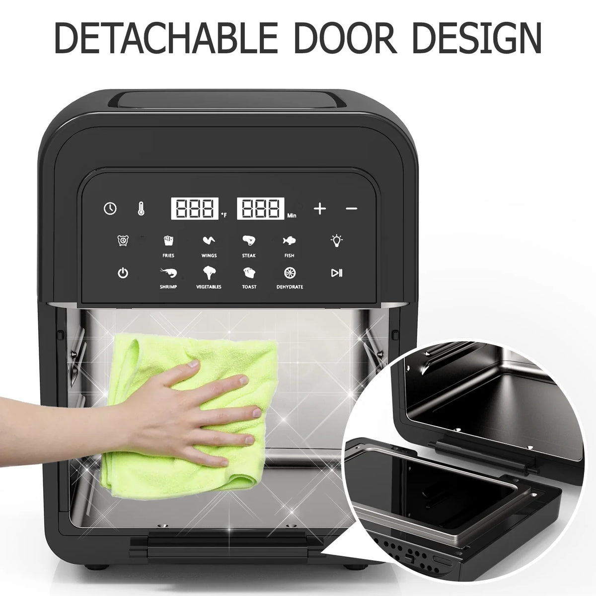 8-in-1 6.5 Quart Air Fryer Oven with Digital Touch-Screen T16204