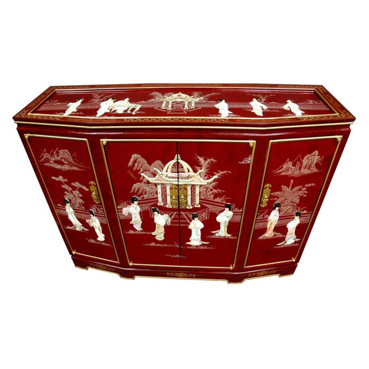 Red Slant Front Cabinet L7029