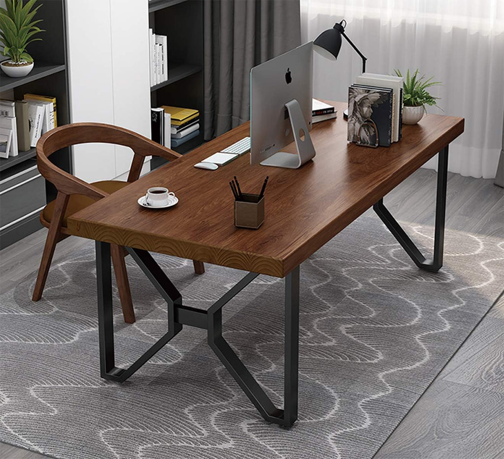 Black X-Shaped Steel Table Legs, Set of 2 U185527