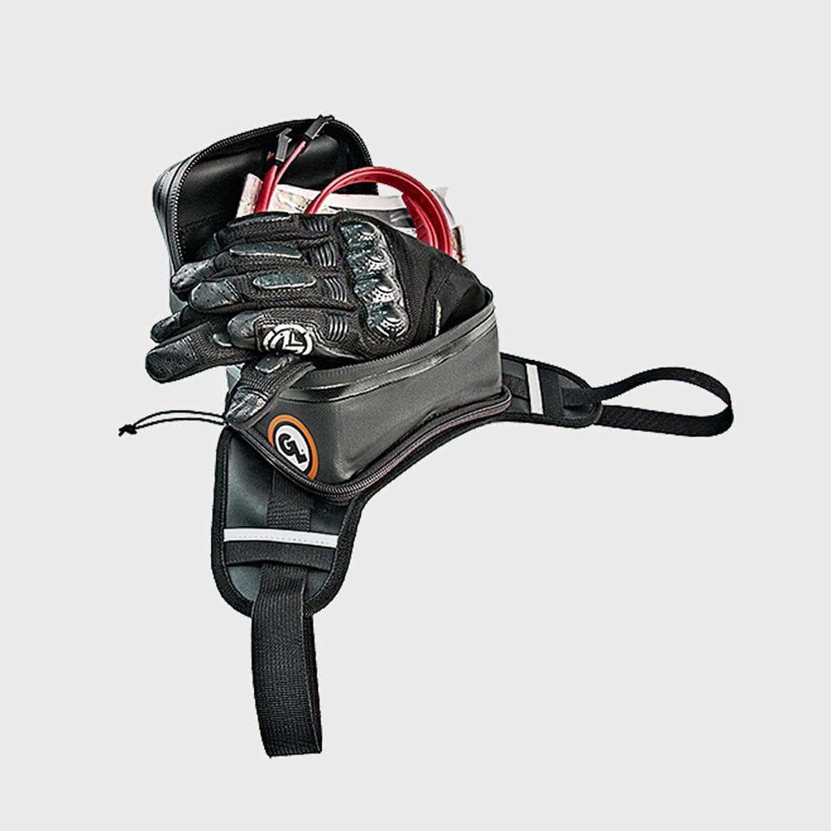Black Minimalist Waterproof Motorcycle Tank Bag X247178