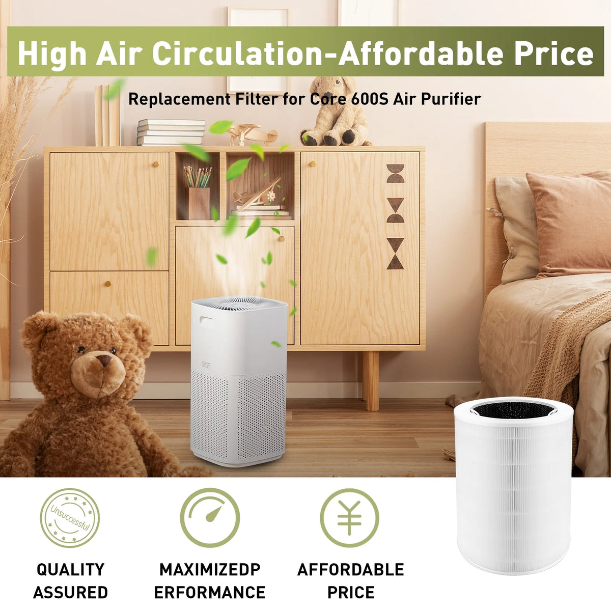 1 Pack H13 True HEPA Activated Carbon Replacement Filter F166