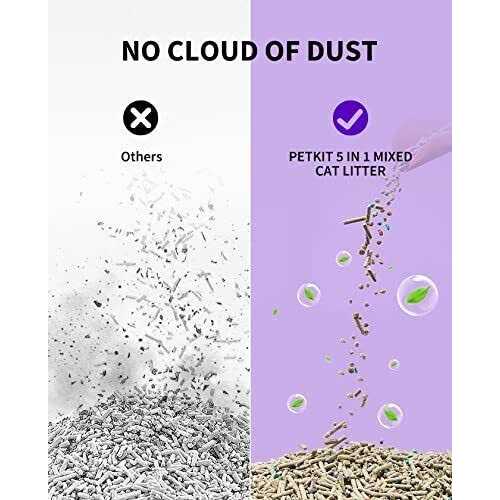 5 in 1 Mixed Cat Litter, Strong Clumping, Unscented Ultra Absorbent B5919