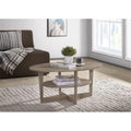 Oval Engineered Wood Cocktail Table in Tan G1010