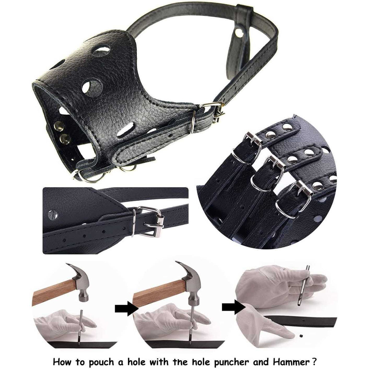 Leather Dog Muzzle T9818